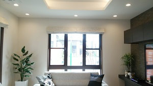 桧家住宅のモデルハウス　落ち着いたリビング2