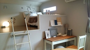 新昭和のモデルハウス　ロフトのある子供部屋